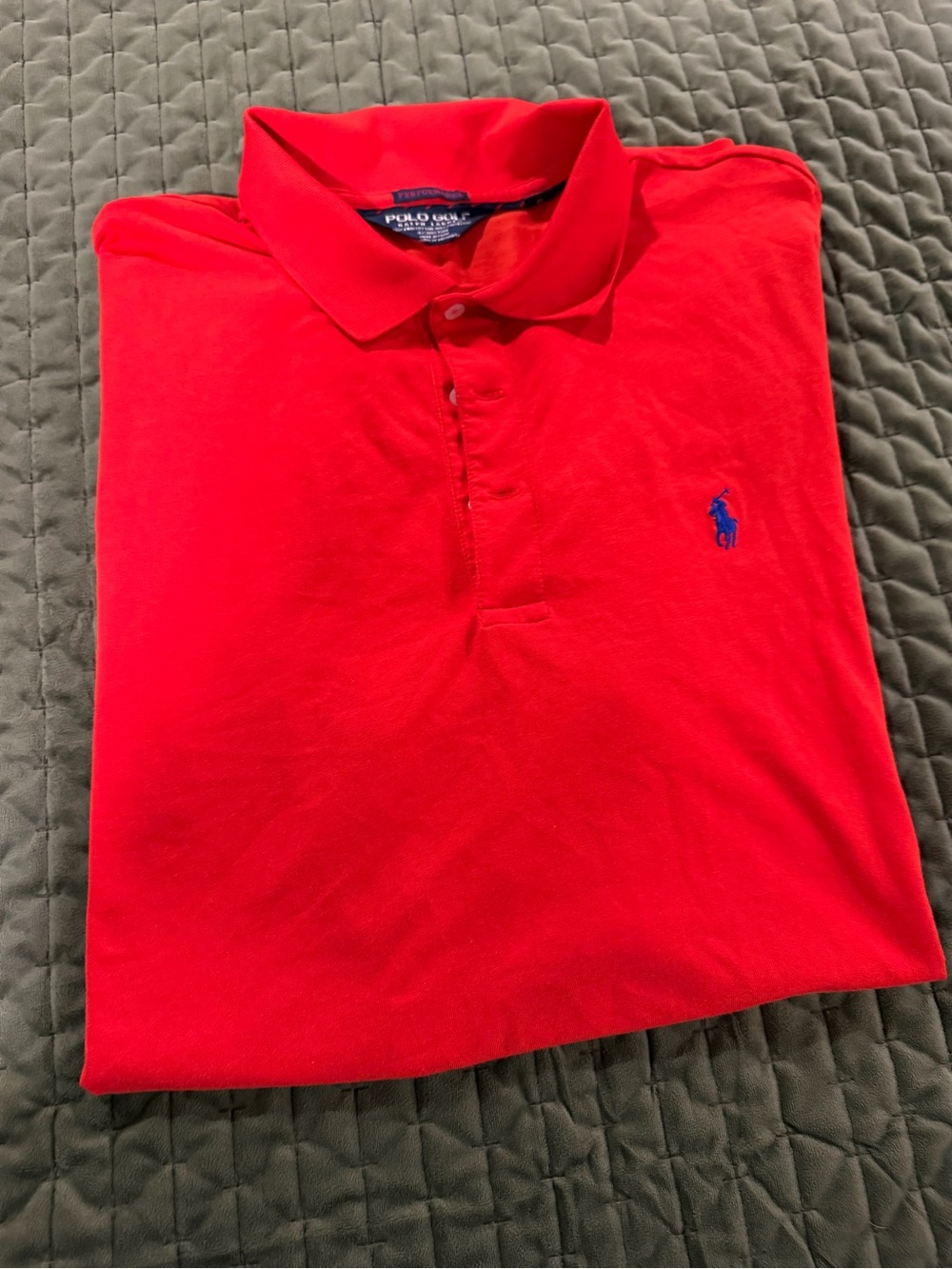 Polo Golf Ralph Lauren men's short-sleeve shirt red blue logo Southern Hills XXL